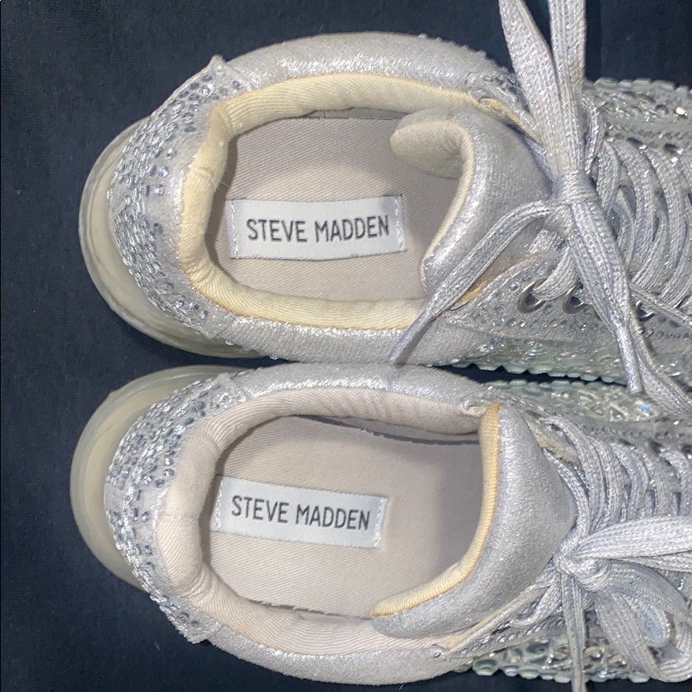 Silver Rhinestone Sneakers - Picture 3 of 3